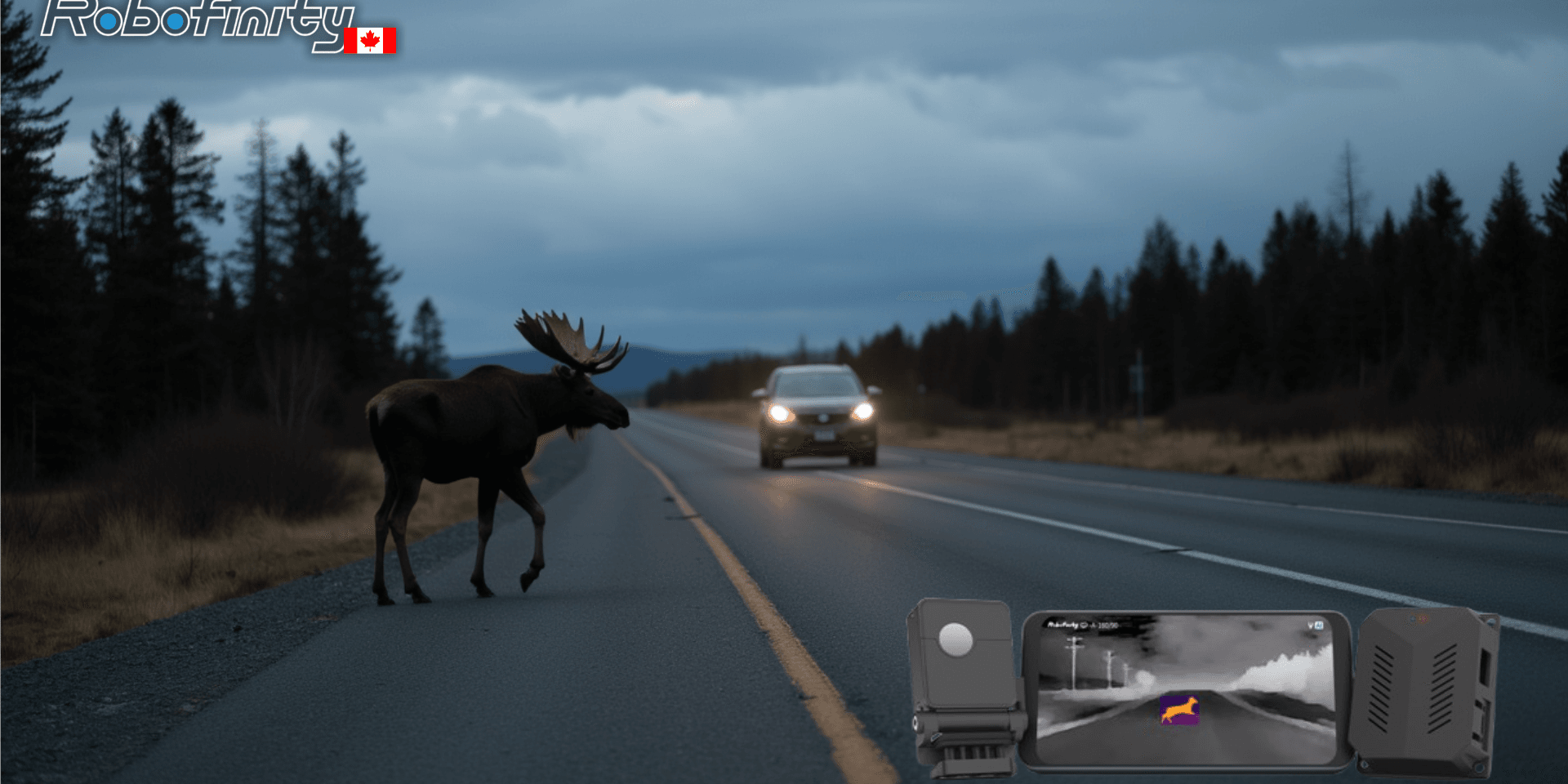 Robofinity Canada - Moose on the Highway